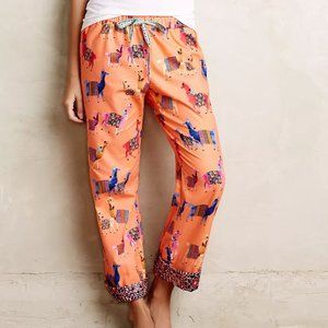 Anthropologie E by Eloise Flannel Llama Print Pajama Pants